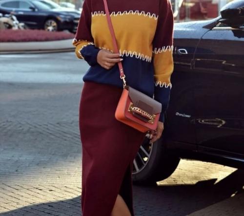 Как носить макси-юбку зимой. Какие ткани подходят для зимы 19