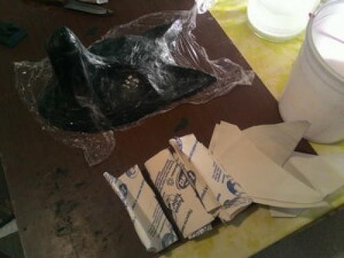 Как сделать маску лисы из папье-маше. как я делал (псевдо) японскую маску лисицы