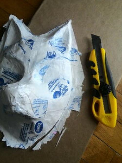 Как сделать маску лисы из папье-маше. как я делал (псевдо) японскую маску лисицы