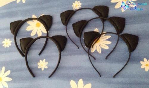 Как сделать ушки на ободке своими руками. Вариант 1: Ушки из картона 11