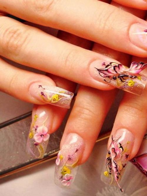 Объемный рисунок на ногтях. Техника объемного рисунка 16 Объемный рисунок на ногтях. Техника объемного рисунка 16