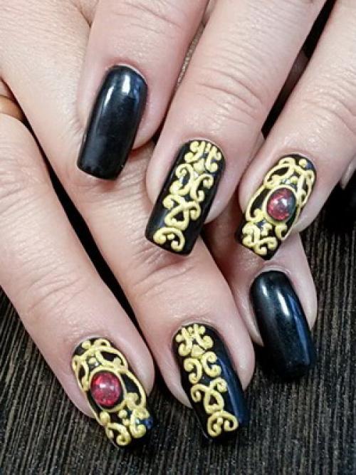 Объемный рисунок на ногтях. Техника объемного рисунка 09 Объемный рисунок на ногтях. Техника объемного рисунка 09