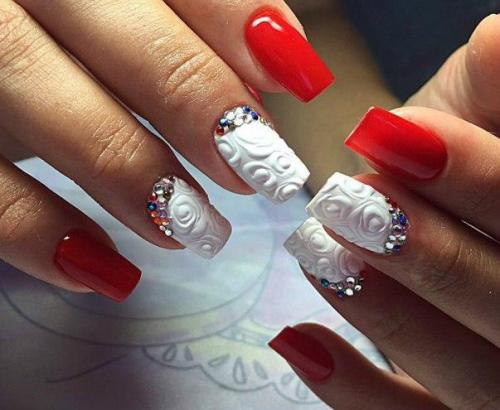 Объемный маникюр гель лаком. Как сделать объемный рисунок на ногтях