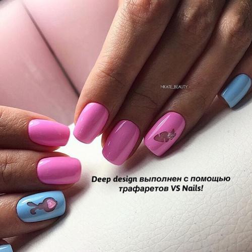 Маникюр с эффектом глубины. Deep design — 100+ идей техники голого маникюра с помощью трафаретов и объемного дизайна