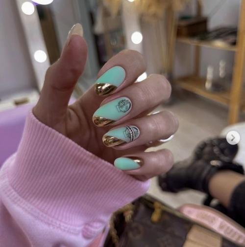 Осенний маникюр с золотом. Золотой маникюр: стильный тренд 2022, фото, новинки