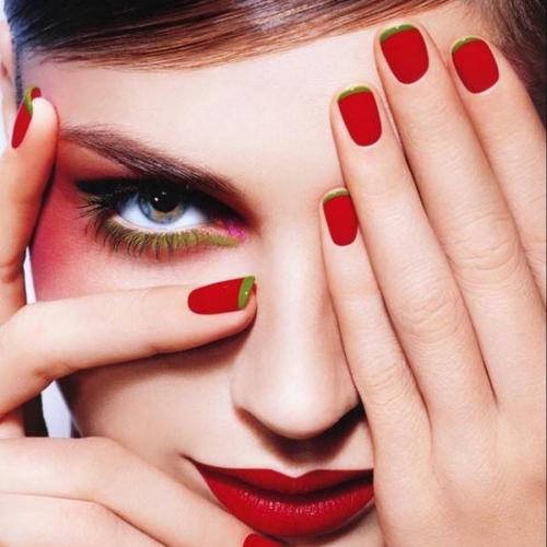 Шикарный красный френч. Варианты дизайна красного френча