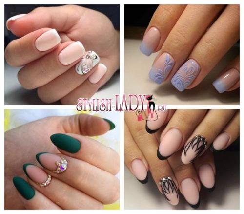 Матовый маникюр френч. Красивый и утонченный матовый френч