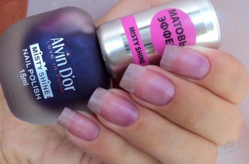 Как сделать матовый гель-лак на ногтях. Модные варианты матового маникюра 02