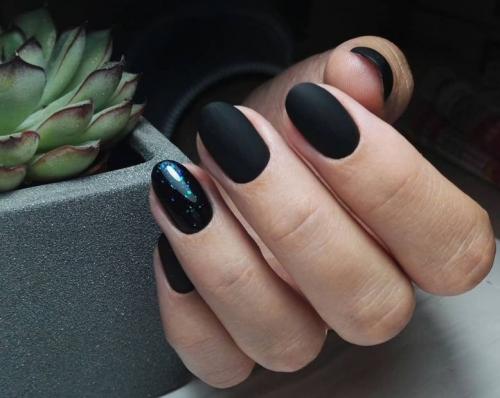 Матовый лак для ногтей черный. Разнообразие черного матового маникюра с фото