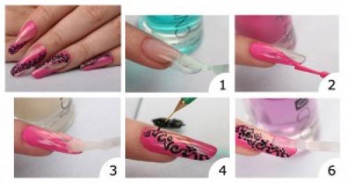 Рисунки на ногтях, простые схемы. Рисунки на ногтях: пошаговые схемы для начинающих