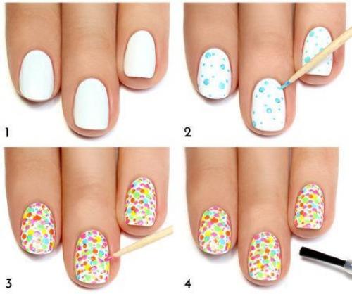 Виды дизайна ногтей дотсом. Особенности точечного маникюра