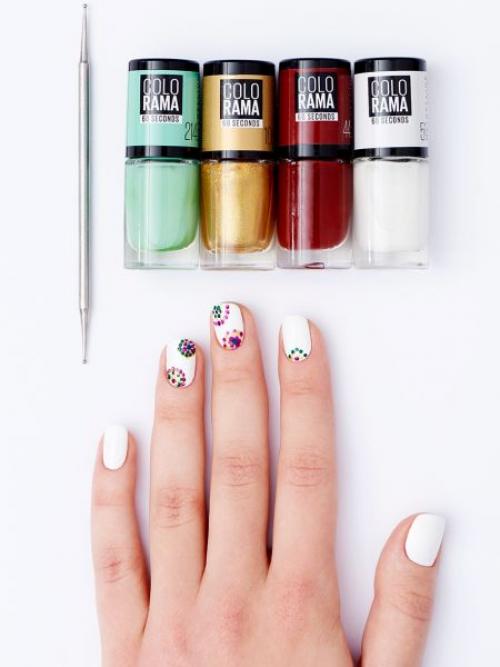 Цветы дотсом на ногтях. Рисунки на ногтях дотсом: инструкция для начинающих