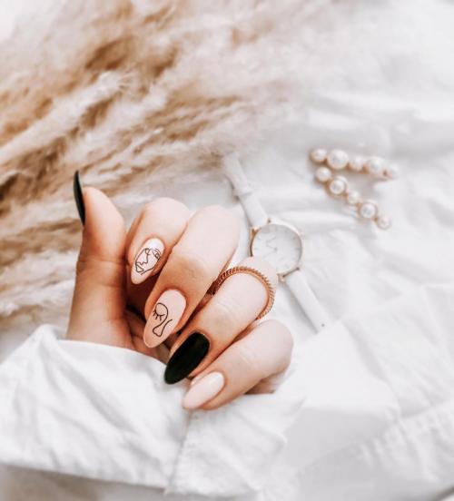 Какой дизайн ногтей подойдет для повседневного образа а какой для вечеринки. Фото лучших дизайнов нюдовых ногтей