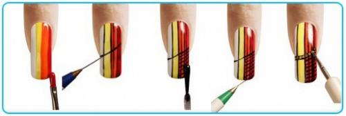 Рисунки на ногтях обычным лаком. Рисуем кистью