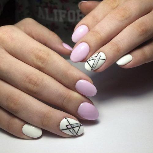 Маникюр разные руки 2021. Маникюр с рисунком на одном пальце: тенденции 2021