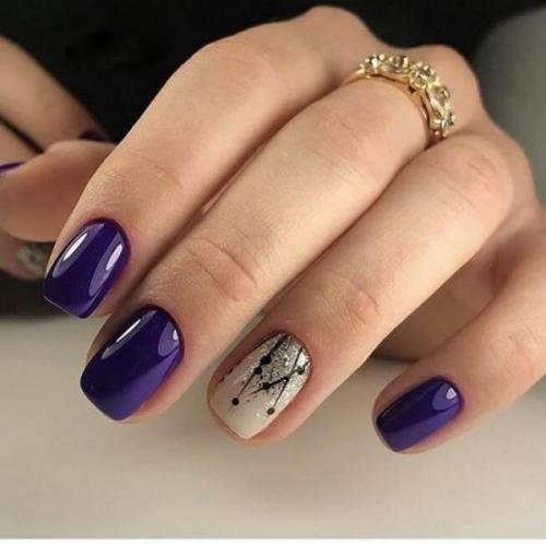 Маникюр разные руки 2021. Маникюр с рисунком на одном пальце: тенденции 2021