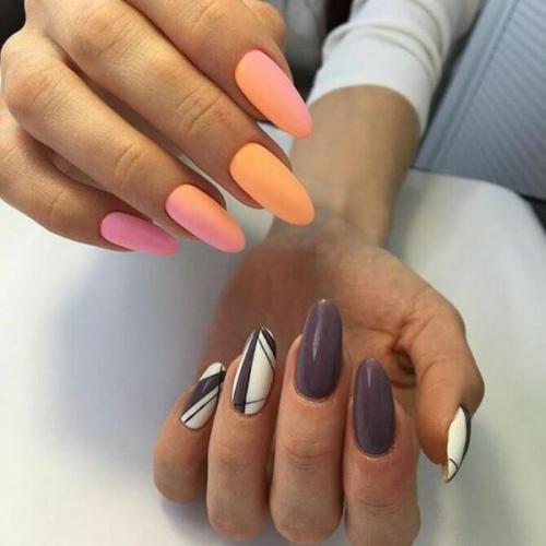 Маникюр разные ногти. Разные руки – горячий nail-тренд 2020 2021