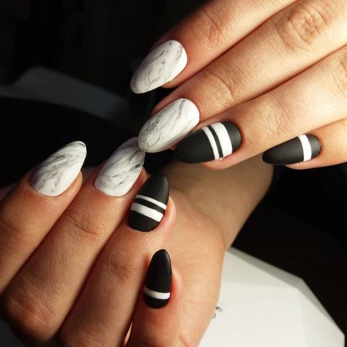 Можно ли комбинировать сине-белый маникюр с другими цветами. Сочетание белого маникюра с другими цветами