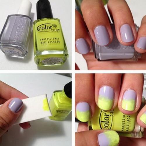 Идеальный маникюр омбре: секреты создания синего с белым оттенками 09 Идеальный маникюр омбре: секреты создания синего с белым оттенками 09