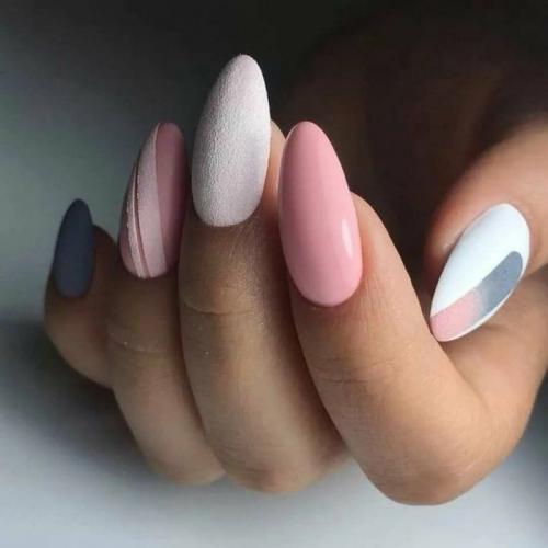 Можно ли комбинировать сине-белый маникюр с другими цветами. Сочетание белого маникюра с другими цветами