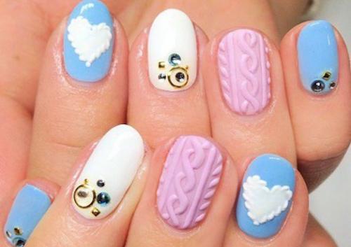 Вязаный маникюр - модное решение для ваших ноготков. 09 Вязаный маникюр - модное решение для ваших ноготков. 09