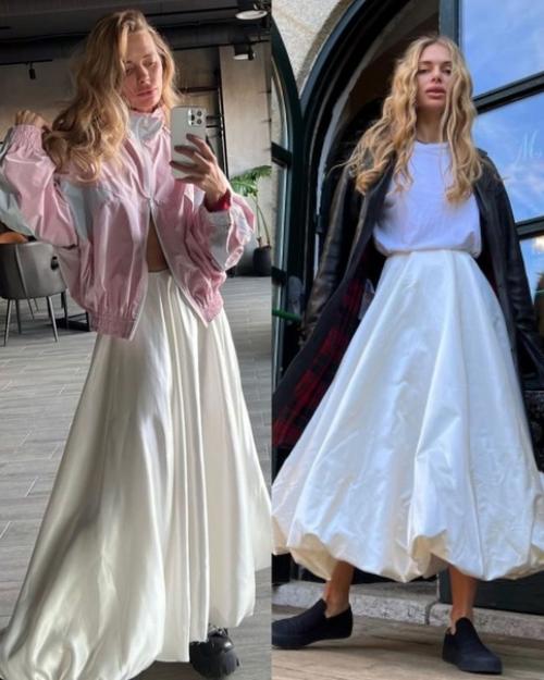 Юбка - баллон одна из самых популярных среди российских модниц в последнее время. 07