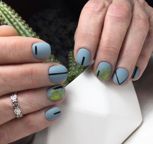 Маникюр на короткие ногти. 08