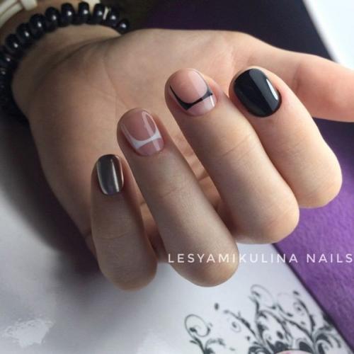 Маникюр на короткие ногти. 05