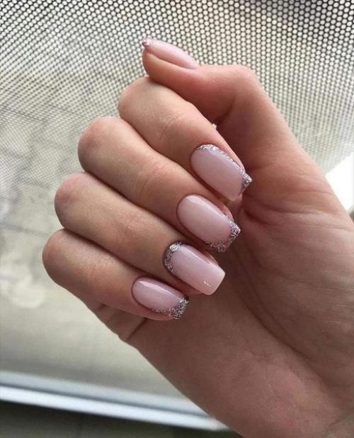 Маникюр на квадратные ногти. 04