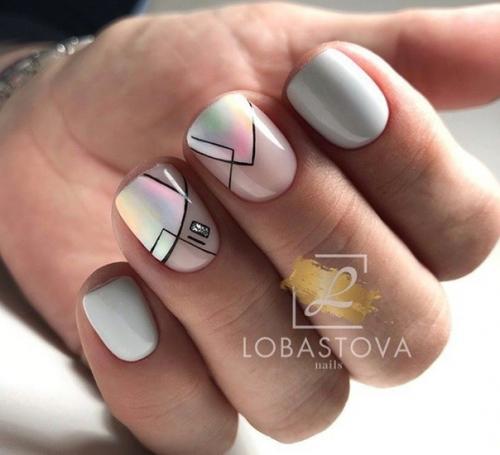 Маникюр на короткие ногти. 03