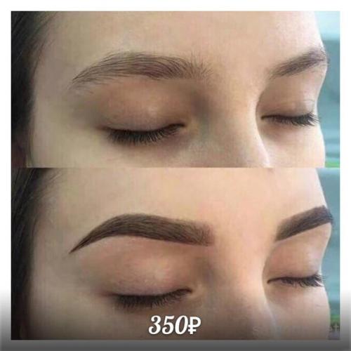 Модель на покрытие гель - лак и коррекцию бровей с окраской хной. 04