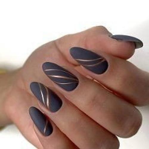 Шикарные новинки тёмного маникюра от мастеров нейл - арта. 04