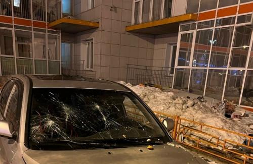 41-Летняя женщина из Красноярска после ссоры с мужем выбросила из окна двух кошек, собаку и множество бытовых вещей. 01