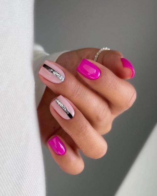 Дизайн весеннего маникюра на коротких ногтях может быть таким же разнообразным и креативным, как и на длинных. 03