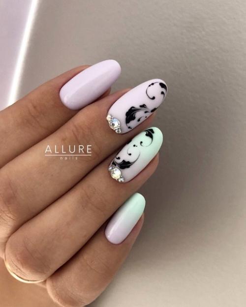 Узоры и вензеля на ногтях. 10. 08