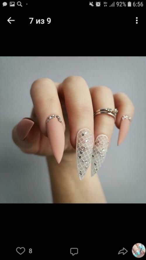 Oмoгитe выбpaть.  Маникюр ногти маникюртренд ноготочки. 07