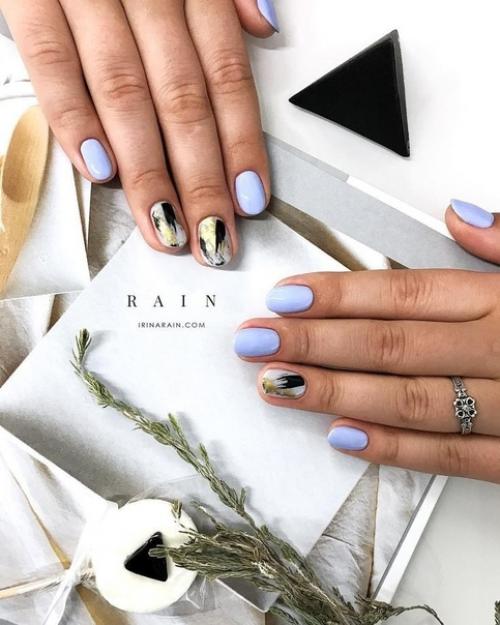 Маникюр на короткие ногти - шикарных варианта! 04