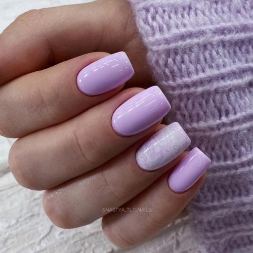 Лучшие идеи маникюра в нежном цвете. 06