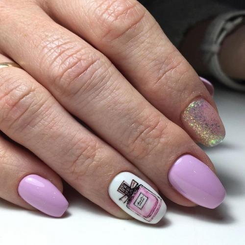 Лучшие идеи маникюра в нежном цвете. 05