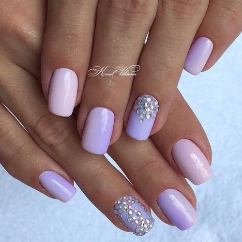 Лучшие идеи маникюра в нежном цвете. 02