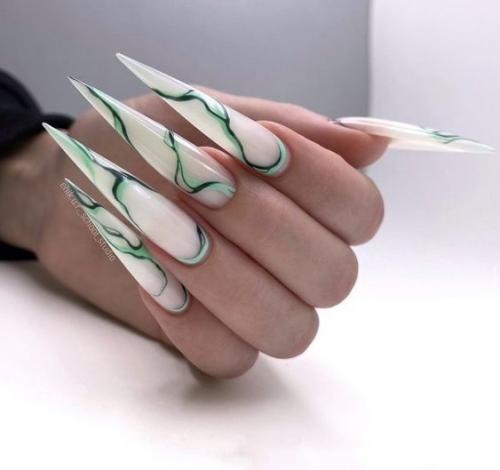 Идеи маникюра на острые ногти. 03