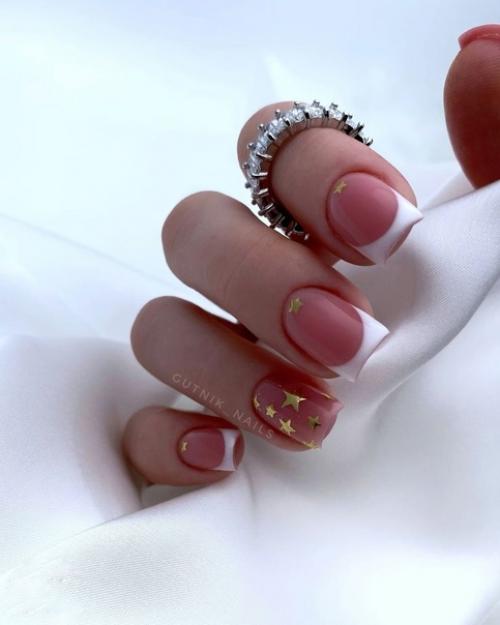 Маникюр на квадратные ногти. 05