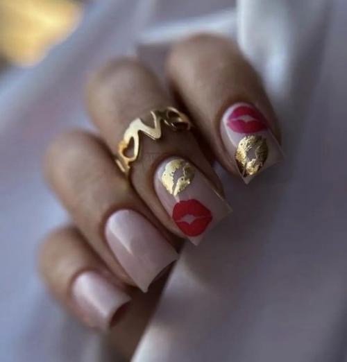 Маникюр на квадратные ногти. 04