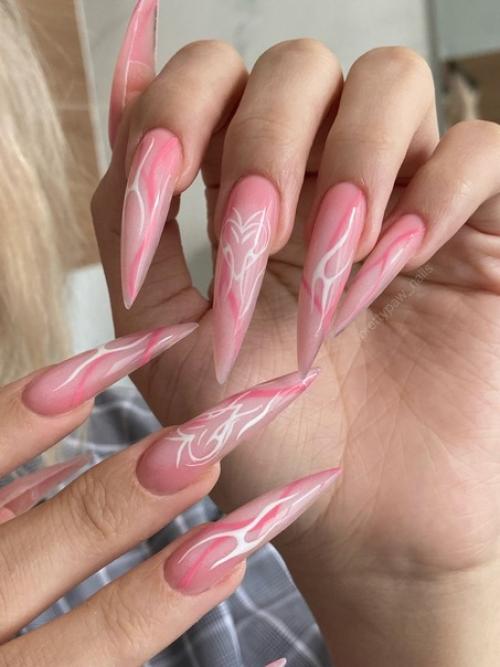 Идеи маникюра на острые ногти. 05