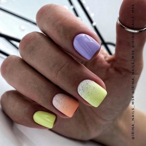 Подборка маникюра на короткие ноготки. 08