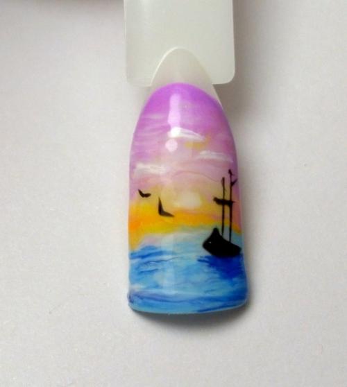 Оцените, пжл.  Ранее рисовала только на бумаге, теперь осваиваю гель - лак месяца полтора. 06