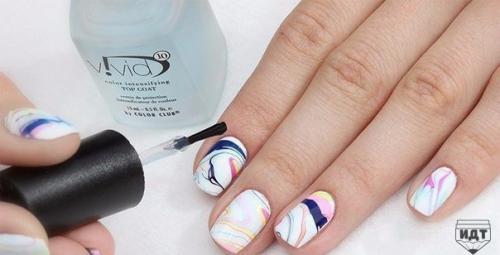 Как сделать Водный маникюр? 09