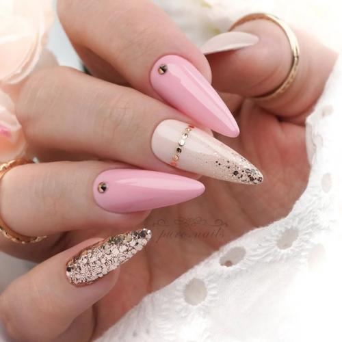 Идеи осеннего маникюра на длинные ногти. 01