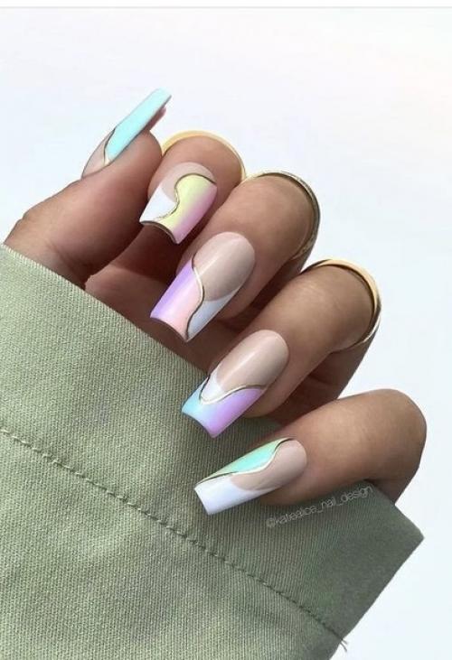 Французский маникюр в своём разнообразие. 01