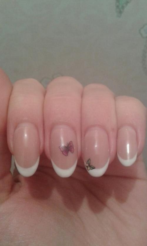 Девочки помогите!  Скоро свадьба, хочу сделать такой же френч, на безымянный пальчик цветочек. 01